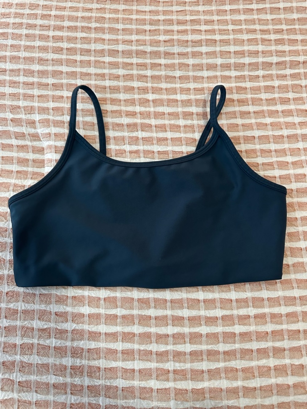 Minimalist Black Crop Bralette with Thin Straps
